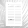 Recipe insert