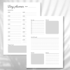 Day planner on 2 pages undated