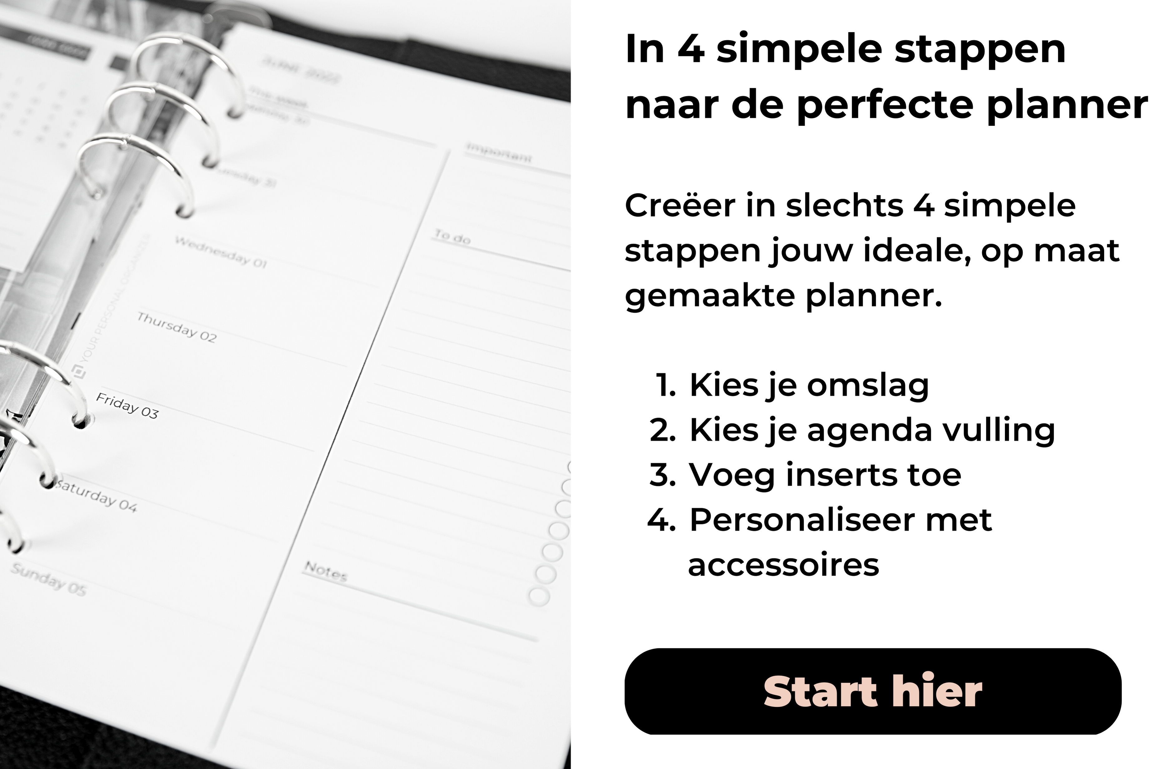 In 4 simpele stappen naar de perfecte planner