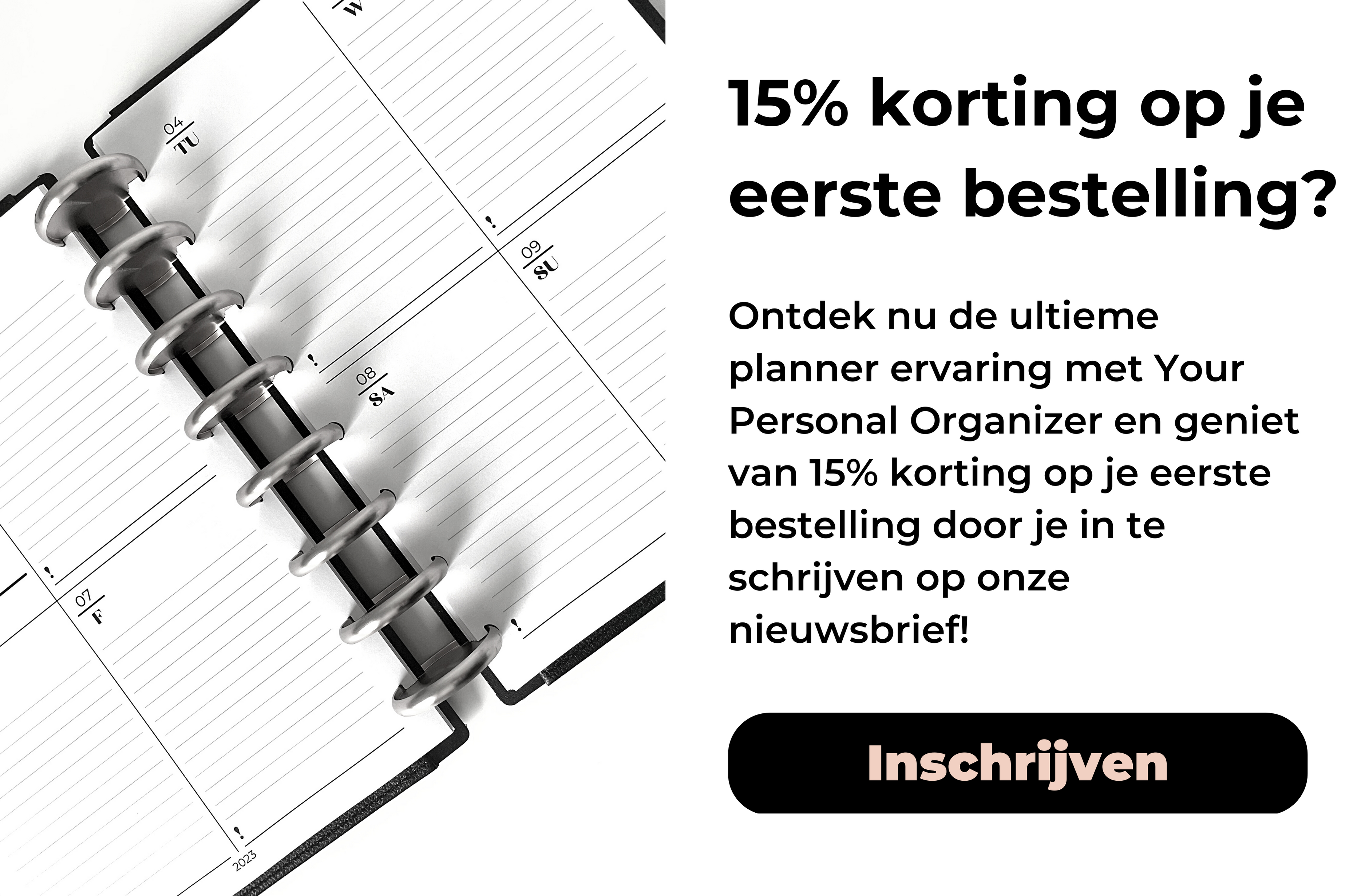 15% korting op je eerste bestelling